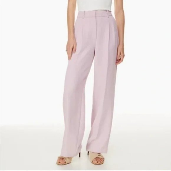 Aritzia Wilfred The Effortless Pant Wide Leg Crepette Tailored Size 12 - Picture 1 of 8